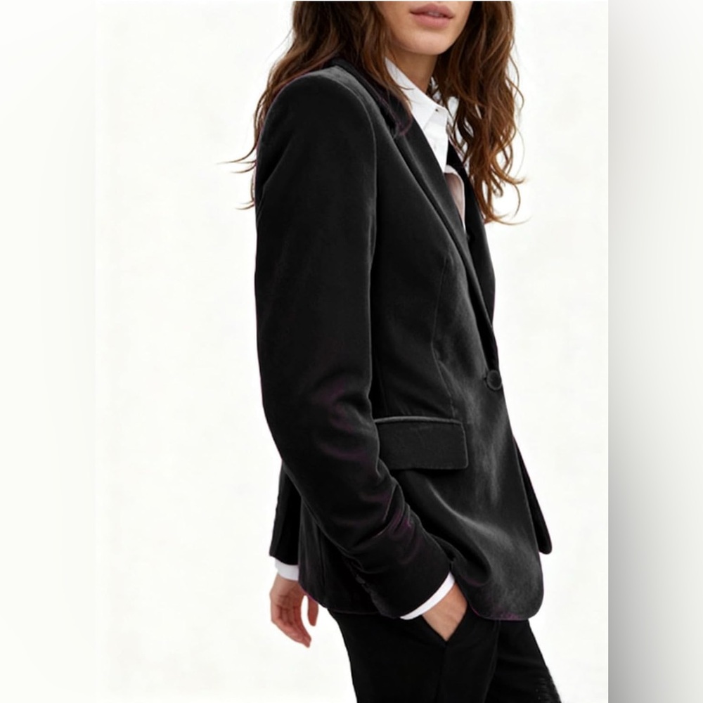 Banana Republic Black Velvety Blazer
